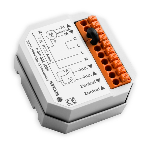 Becker Centronic UnitCintrol UC series Handbücher