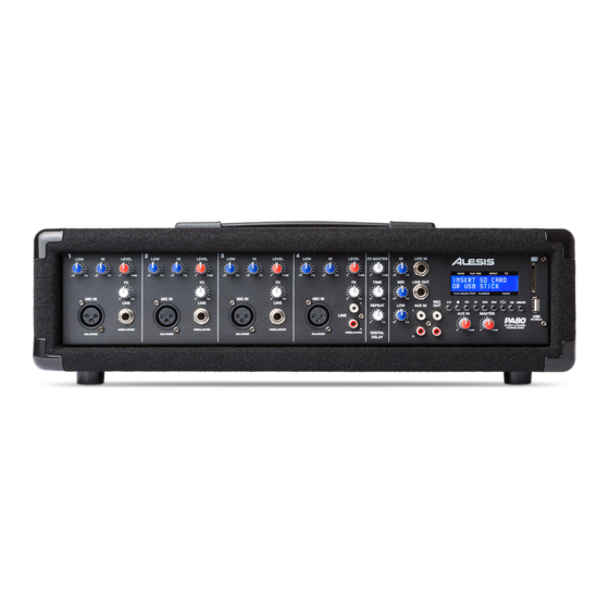 Alesis PA SYSTEM IN A BOX BUNDLE Benutzerhandbuch