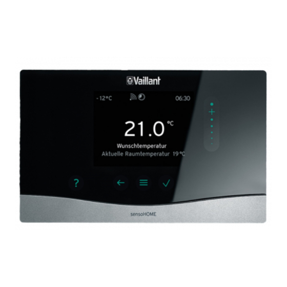 Vaillant sensoHOME VRT 380f Betriebsanleitung