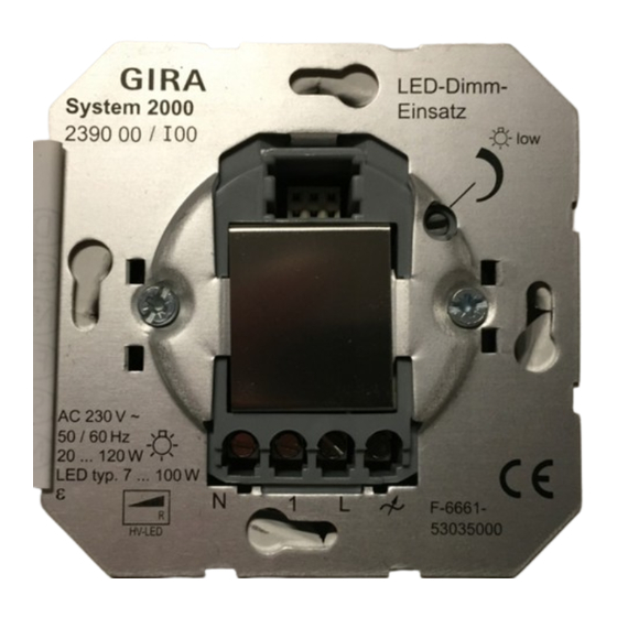 Gira 2390 00 Bedienungsanleitung
