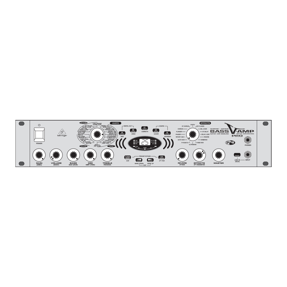 Behringer BASS V-AMP LX1 B Bedienungsanleitung