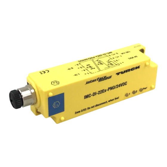 turck IMC-DI-22Ex-PN Serie Kurz- Betriebsanleitung