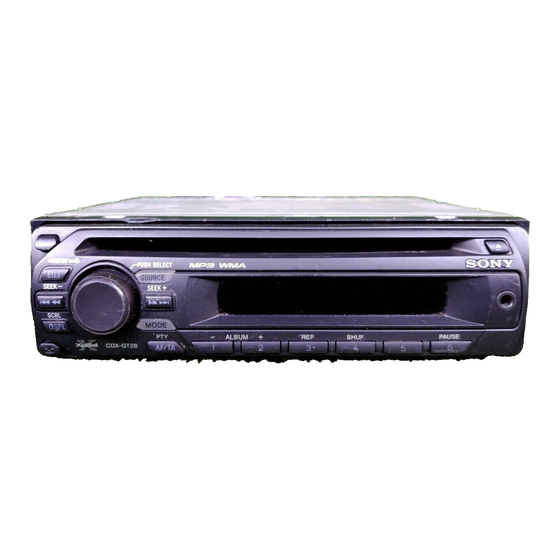 Sony CDX-GT28 Bedienungsanleitung