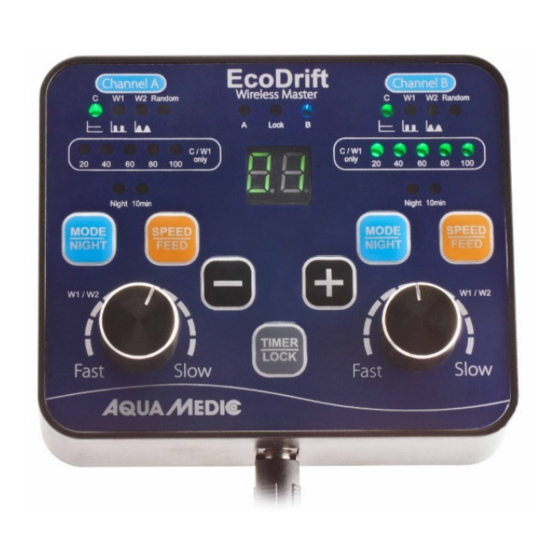 Aqua Medic EcoDrift Wireless Master Controller Bedienungsanleitung