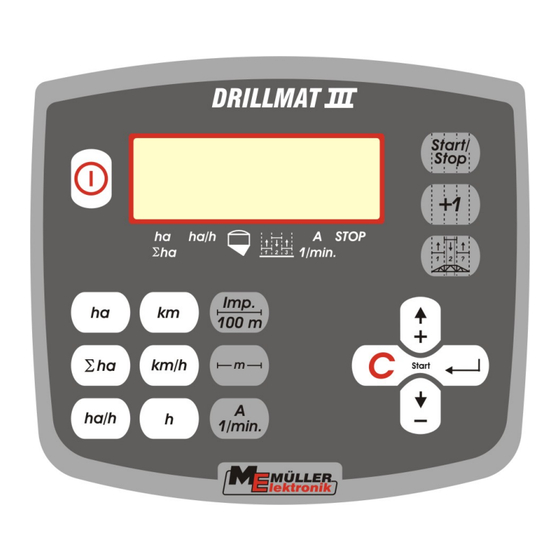 Müller Elektronik Drillmat III Bedienungsanleitung