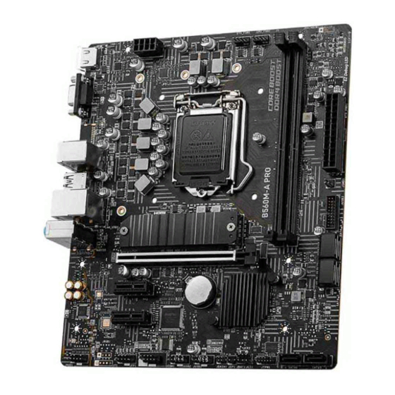 MSI B560M PRO Bedienungsanleitung