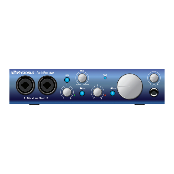 PRESONUS AudioBox iOne Bedienungsanleitung