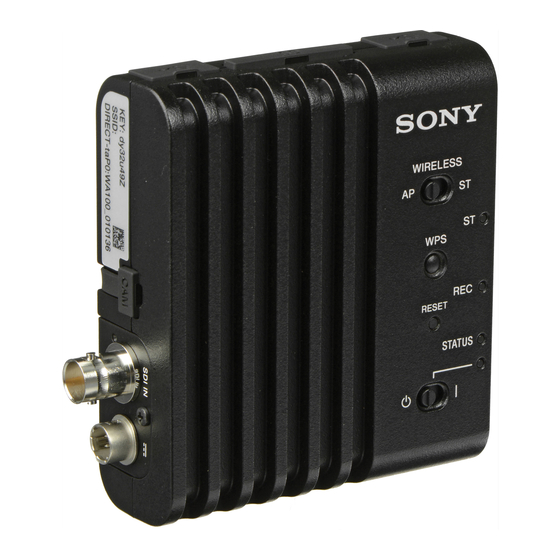 Sony CBK-WA100 Bedienungsanleitung