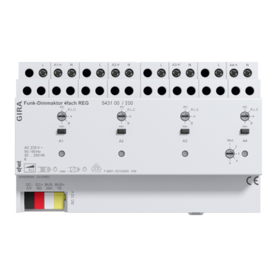 Gira 5431 00 Bedienungsanleitung