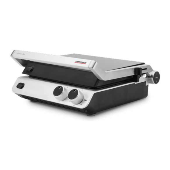 Gastroback DESIGN BBQ PRO Bedienungsanleitung