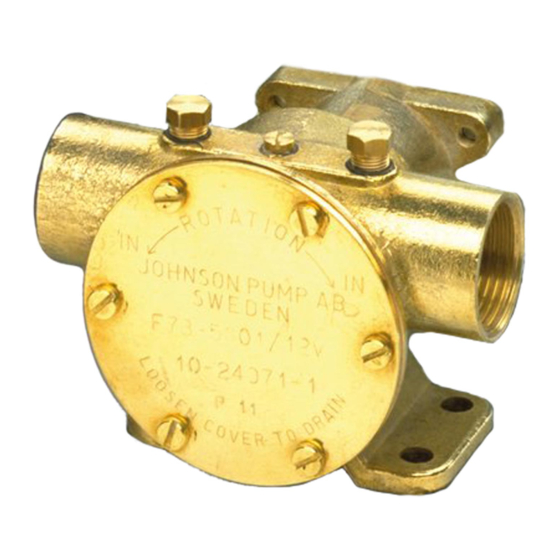 Johnson Pump F7B-5001 Handbücher