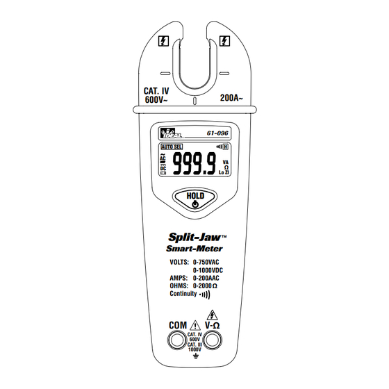 IDEAL Split-Jaw SmartMeter Bedienungsanleitung
