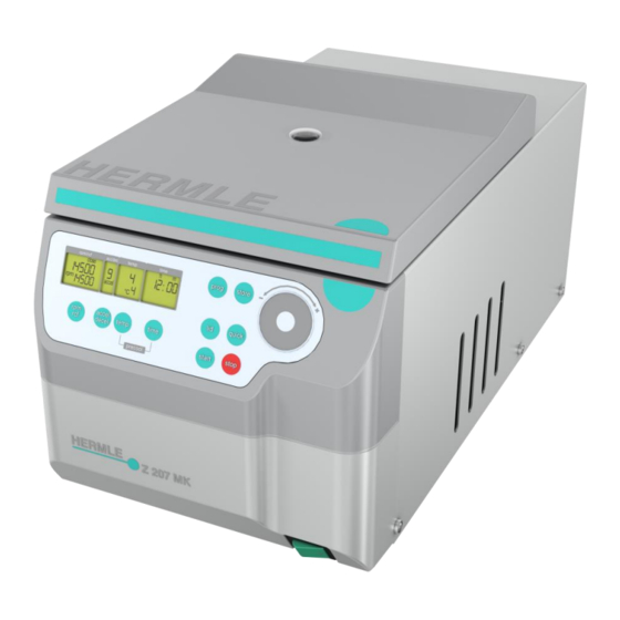 Hermle Z 207 MK Bedienungsanleitung