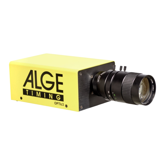 ALGE-Timing OPTIc3 serie Bedienungsanleitung