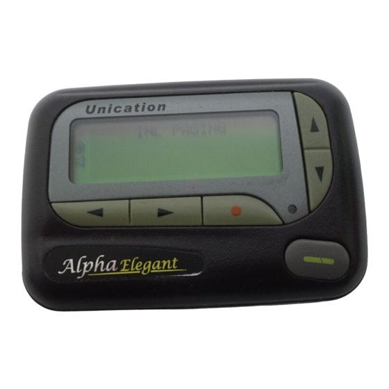 unication ALPHA CLASSIC Bedienungsanleitung