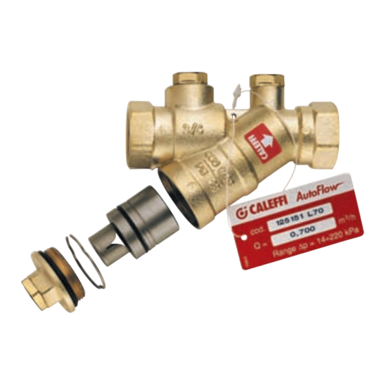 Caleffi AutoFlow 120 Serie Installation