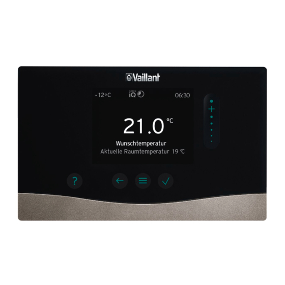 Vaillant sensoCOMFORT VRC 720/3 Betriebs Und Installationsanleitung