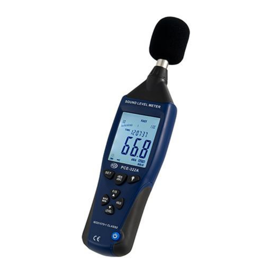 PCE Instruments PCE-322A Bedienungsanleitung
