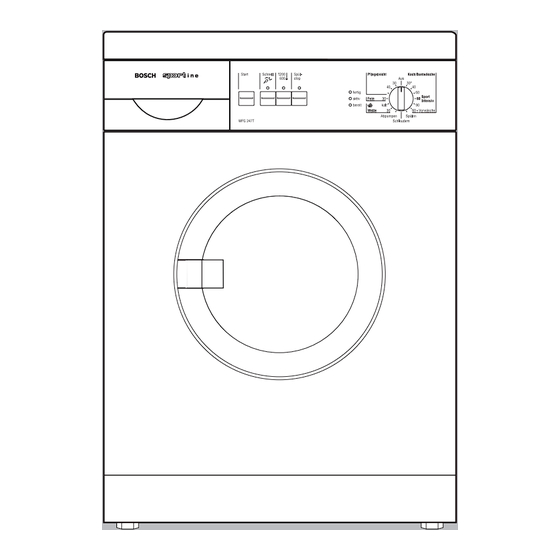 Bosch sportline wfg 247 t Gebrauchsanleitung