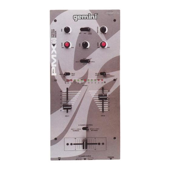 Gemini PMX-60 Bedienungsanleitung