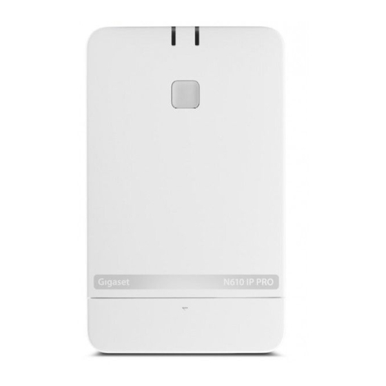 Gigaset N610 IP PRO Installation, Konfiguration Und Bedienung