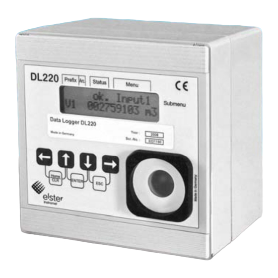 Elster DL220 Betriebsanleitung Und Inbetriebnahme