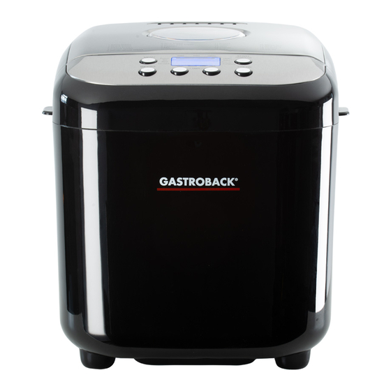 Gastroback PRO Bedienungsanleitung