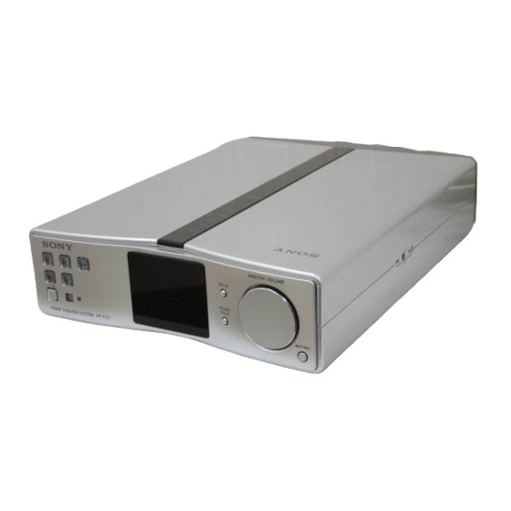 Sony HT-K25 Bedienungsanleitung