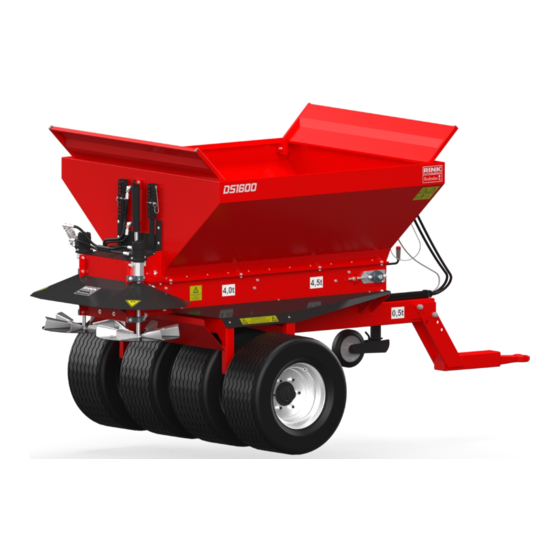 Redexim RINK DS1600 Betriebsanleitung Und Teileliste