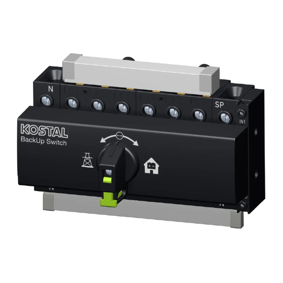 Kostal BackUp Switch Kurzanleitung Zur Installation