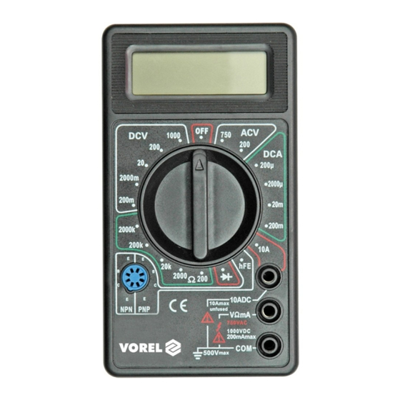 Vorel 81780 Bedienungsanleitung