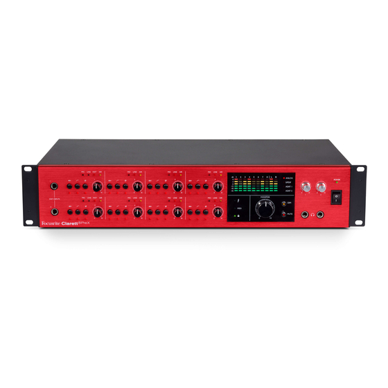 Focusrite Clarett 8PreX Bedienungsanleitung