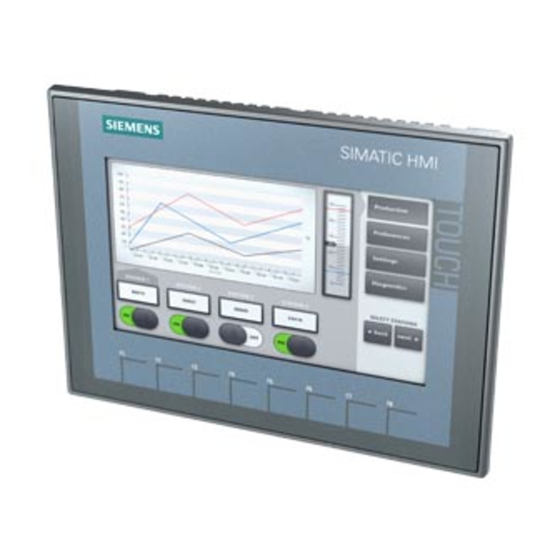 Siemens SIMATIC HMI Betriebsanleitung