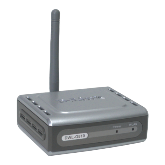 D-Link DWL-G810 Installationsanleitung