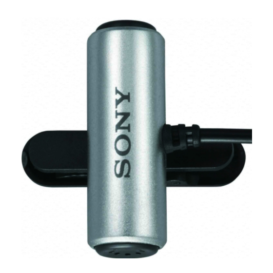 Sony ECM-CS3 Bedienungsanleitung