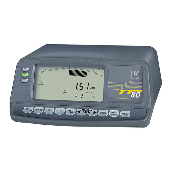 TESA TT80 Handbücher