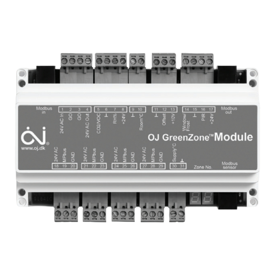 OJ Electronics GreenZone Module MP-Bus Instruktionen