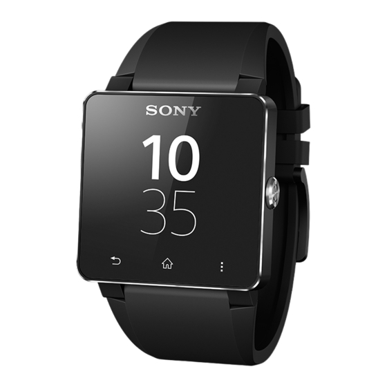 Sony SmartWatch 2 Bedienungsanleitung