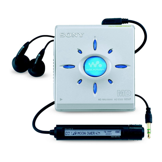 Sony MZ-E500 Bedienungsanleitung