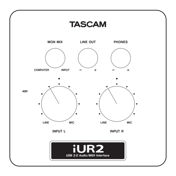 Tascam iUR2 Benutzerhandbuch