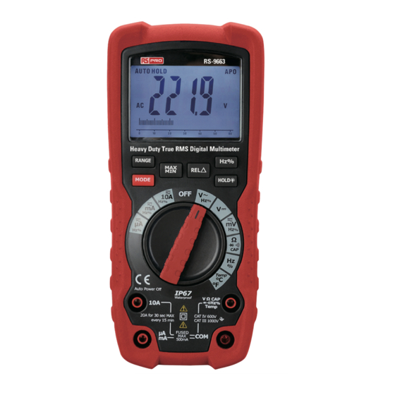 RS Pro RS-9663 Bedienungsanleitung