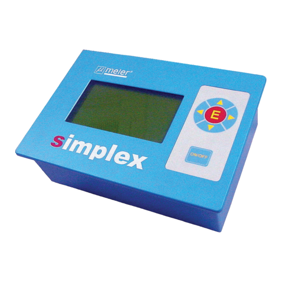 Meler Simplex Bedienungshandbuch