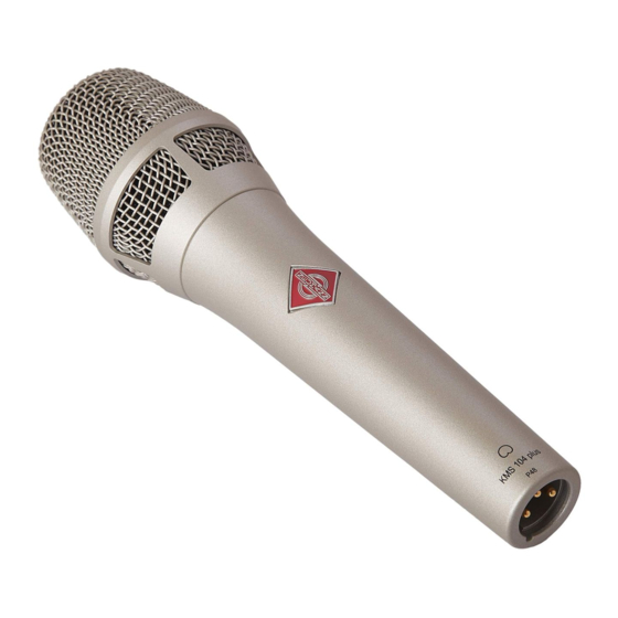 Neumann.Berlin KMS 104 Bedienungsanleitung