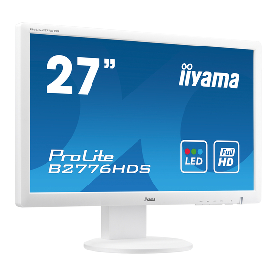 iiyama ProLite B2776HDS Bedienungsanleitung