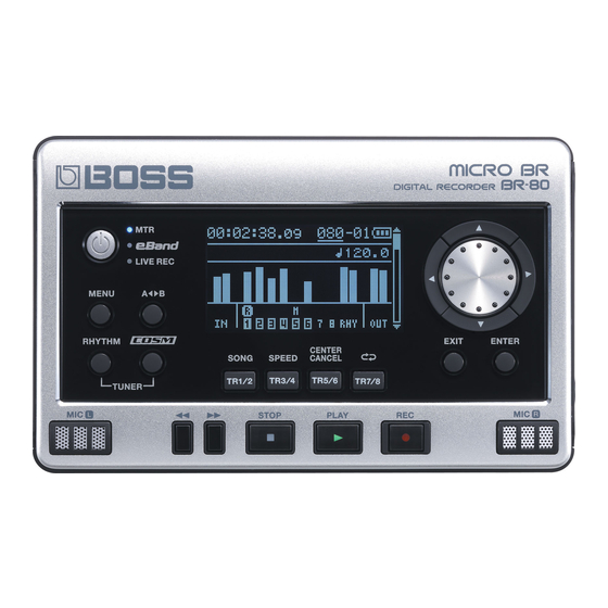 Boss BR-80 Quickstart-Anleitung