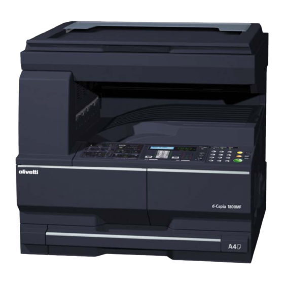 Olivetti d-Copia 1800MF Anwenderhandbuch