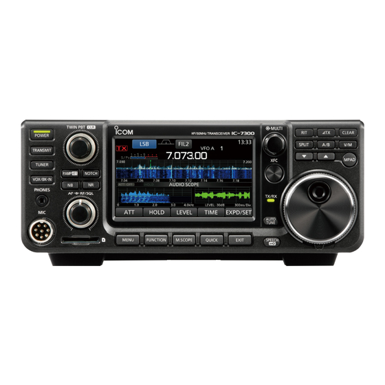 Icom IC-7300 Basis Bedienungsanleitung