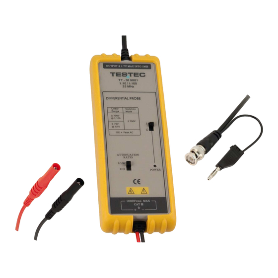 TESTEC TT-SI 9001 Bedienungsanleitung