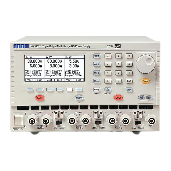 Aim-TTI MX180T Bedienungsanleitung