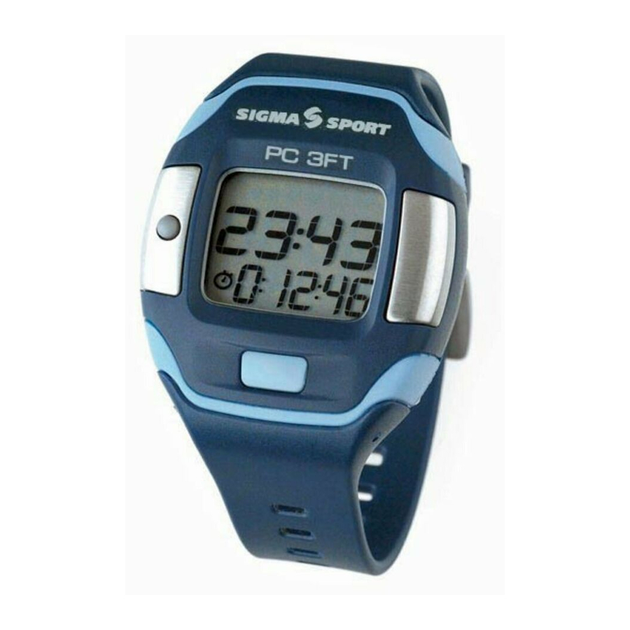 SIGMA SPORT PC 3FT Bedienungsanleitung